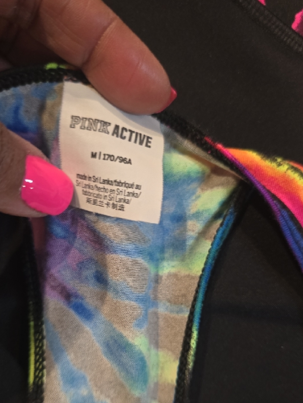 PINK Tie-Dye Racerback Tank with Black Legging Set - Picture 7 of 9